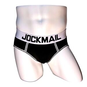 Jockmail Classic Brief w/Enhancing‎ Pouch Black Size M (27-30) JM340 NWT